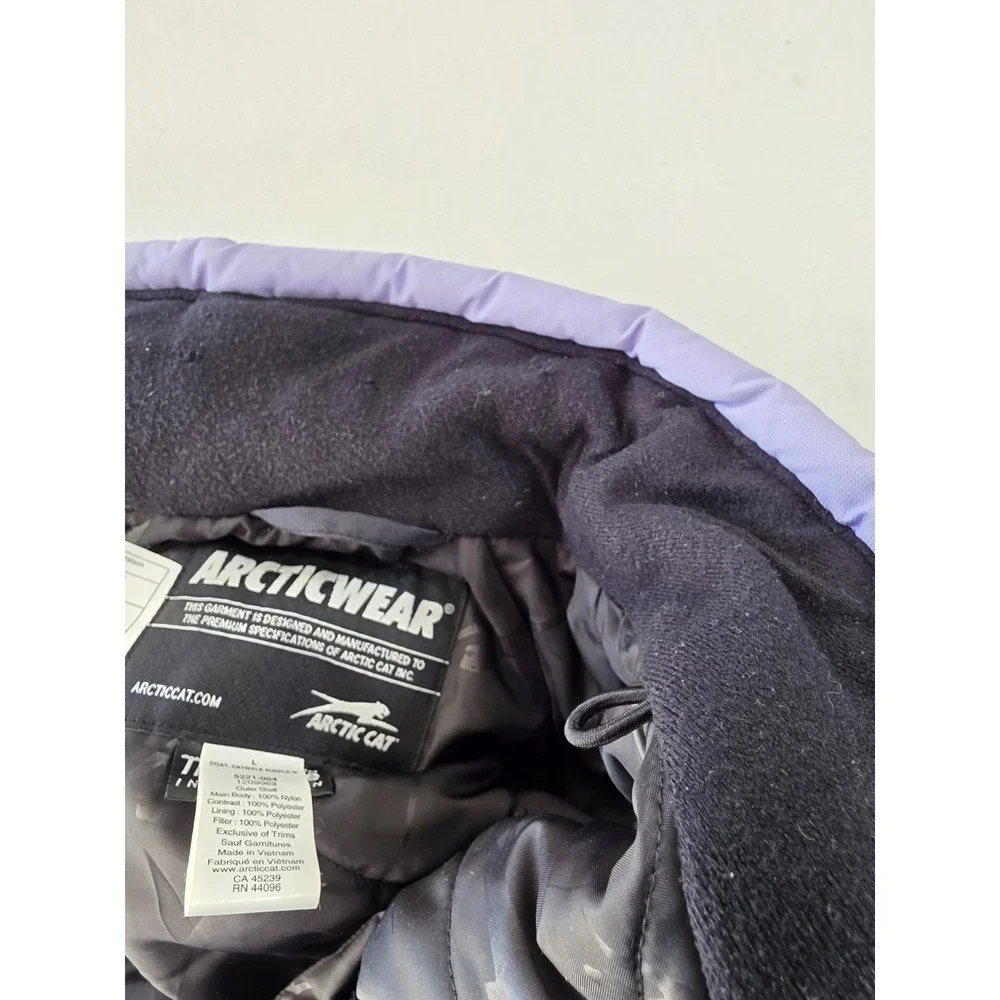 Large- ARTIC CAT ARTICWEAR CATWALK PURPLE/BLACK SNOWMOBILE SKI JACKET WOMENS